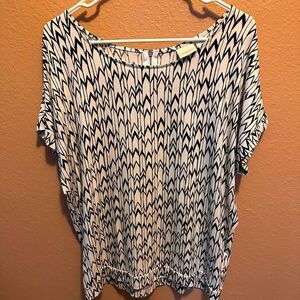 Chicos black and white stripe top